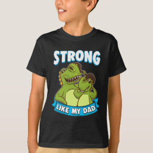 Strong like My Vater Kawaii Daddy Dinosaur Fathers T-Shirt