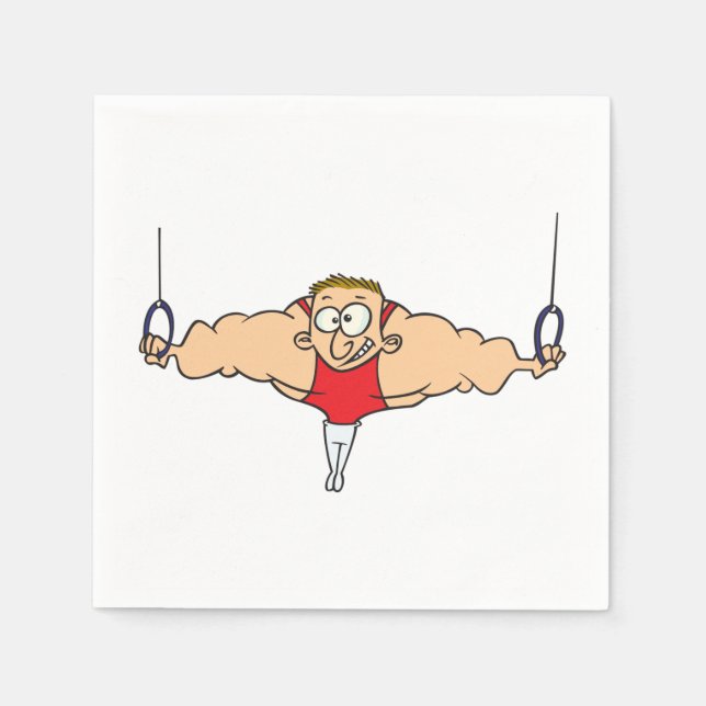 Strong Man Gymnastikpapier Napkins Serviette (Vorderseite)