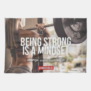 Strong Mindset - Women's Fitness Inspirational Handtuch