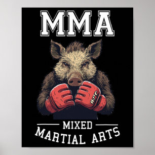 Strong Mixed Martial Arts Wild Boar - Thai Boxing  Poster