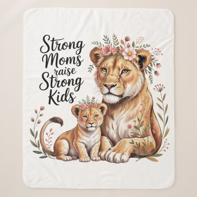 Strong Moms Raise Strong Kids Sherpadecke (Vorderseite)