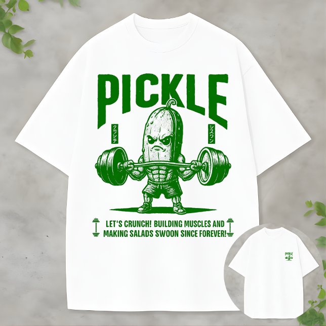 Strong Pickle Bodybuilder Graphic Funny Fitness T-Shirt (Von Creator hochgeladen)