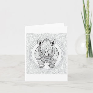 Strong Rhino Sticker Karte