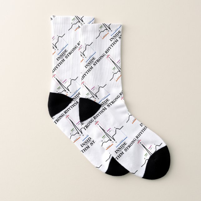 Strong Rhythm Inside ECG/EKG Heartbeat Socken (Paar)