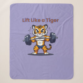 **Strong Tiger – Cute Tiger Lifting Weights Illust Sherpadecke