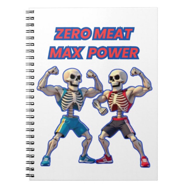 Strong to the Bone – Funny Skeleton Muscle Design Notizblock (Vorderseite)
