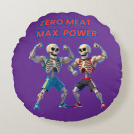 Strong to the Bone – Funny Skeleton Muscle Design Rundes Kissen