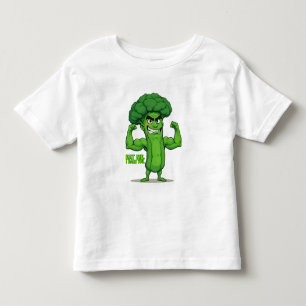 Strong Veggies Club Flexing Broccoli Funny Cartoon Kleinkind T-shirt