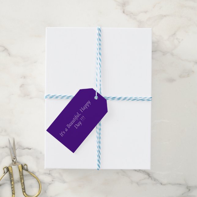 Strong Violet 400080 Color - Custom Message Geschenkanhänger (Mit Garn)