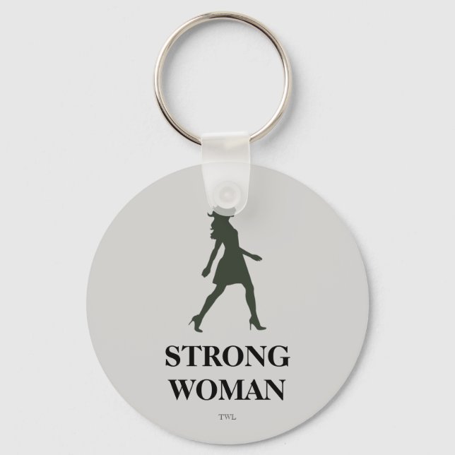 Strong Woman Schlüsselanhänger (Vorderseite)