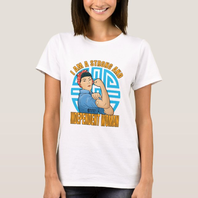 Strong Woman White T-Shirt (Vorderseite)