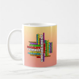 Strong Woman Word Cloud Kaffeetasse
