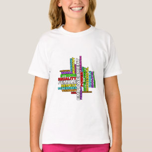 Strong Woman Word Cloud T-Shirt