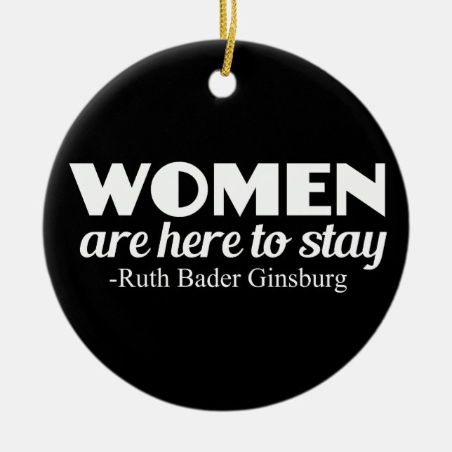 Strong Women Ruth Bader Ginsburg Feministenpreis Keramik Ornament (Vorne)