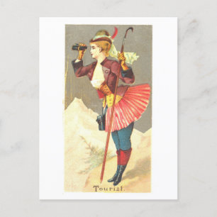 Strong Women Serie #32: Touristen-Vintage Postkarte