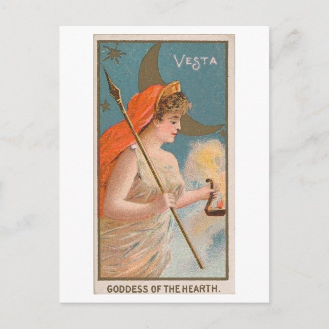 Strong Women Series #54: Goddess Vesta Vintag Postkarte (Vorderseite)