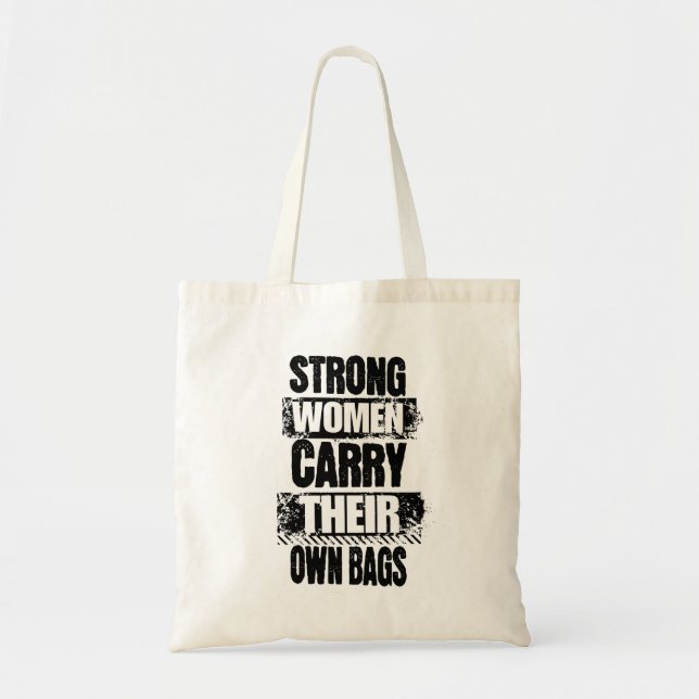 Strong Women Tote Bag – Empowerment and Confidence Tragetasche (Vorne)