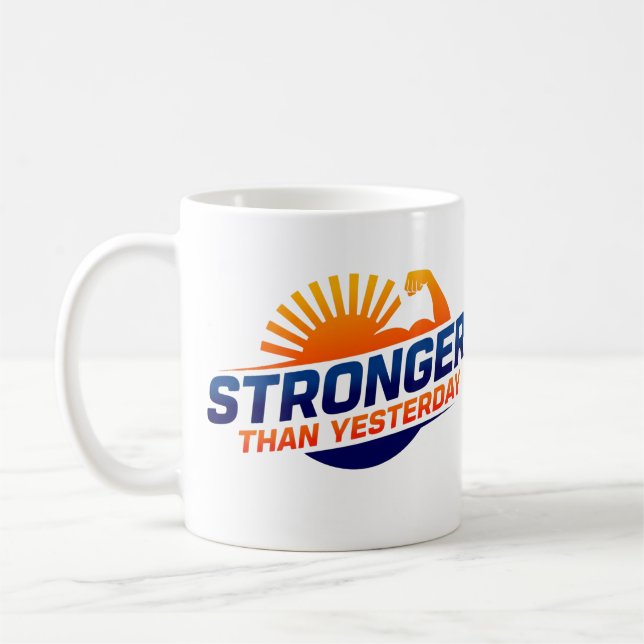 Stronger als gestern kaffeetasse (Links)