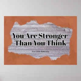 "Stronger" Positive Quotation "Wall art & Poster" Poster