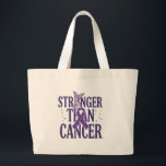 Stronger Than Cancer Inspirational   Jumbo Stoffbeutel<br><div class="desc">Stronger Than Cancer InspirationalTote Bags – Hope & Courage Awareness Design Show strength, courage, and hope with this **Stronger Than Cancer inspirational design**. Created to honor fighters, survivors, and supporters, this powerful message reminds everyone that courage and hope can overcome even the toughest battles. Featuring a clean and uplifting design...</div>