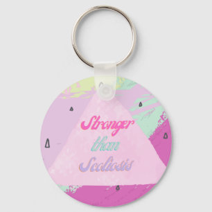 Stronger than Scoliosis - Pink Schlüsselanhänger