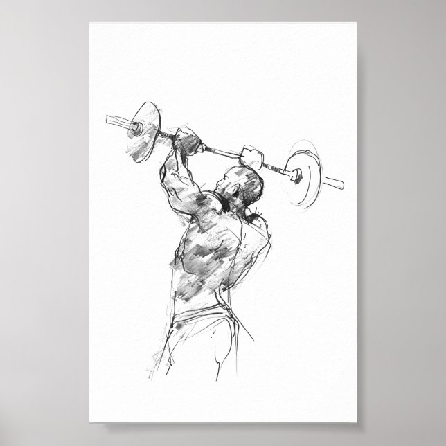 Strongman Lifting Weights Poster (Vorne)