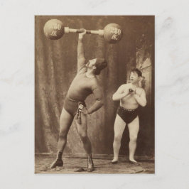 Strongman und Friend Postkarte
