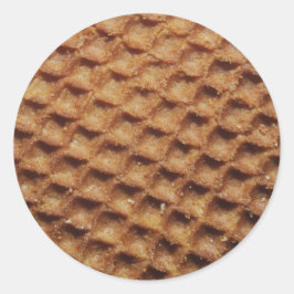 Stroopwafel Runder Aufkleber