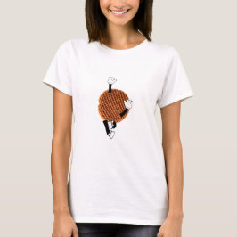 Stroopwafel springt vor Freude. T-Shirt