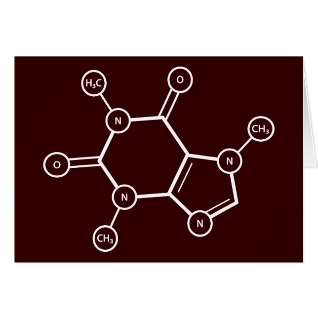 Structure moléculaire C8H10N4O2 (Devant Horizontal)