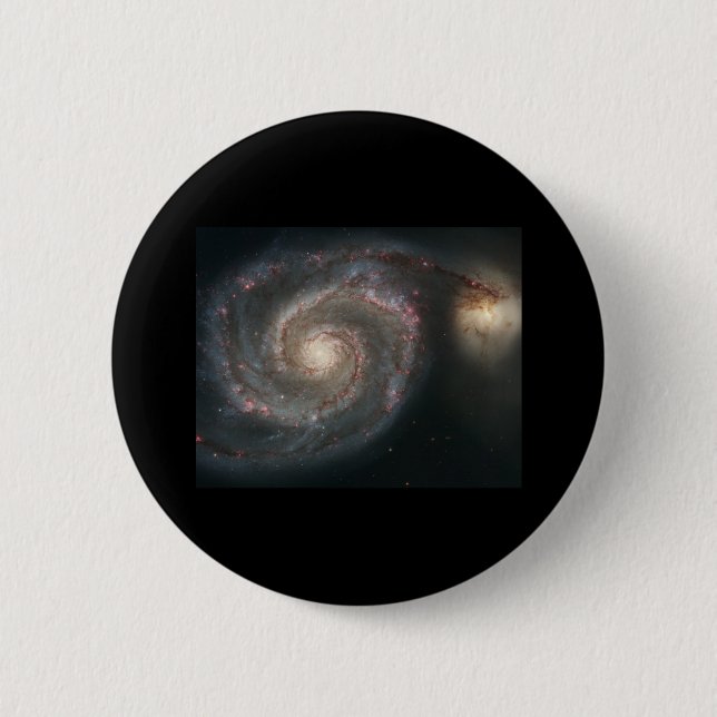 Strudel-Galaxie (M51) Button (Vorderseite)