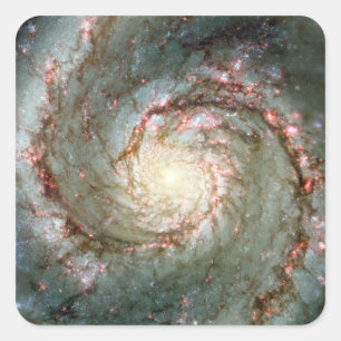 Strudel-Galaxie Quadratischer Aufkleber