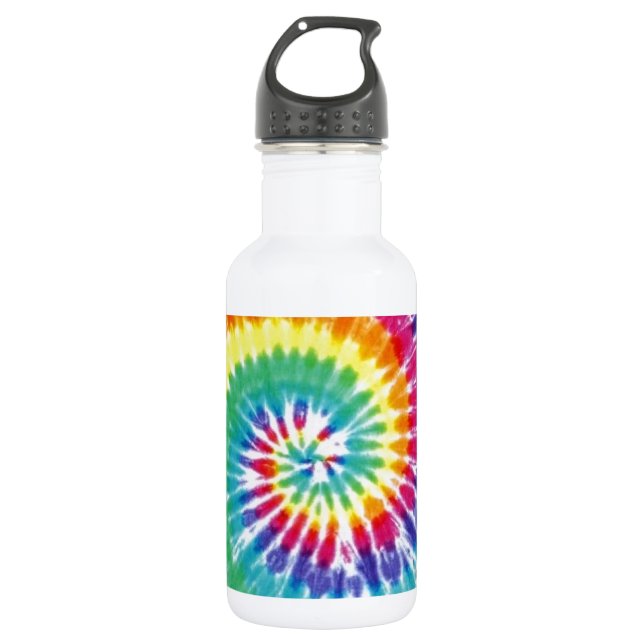 Strudel-Krawatten-Mehrfarbenregenbogen Trinkflasche (Vorderseite)