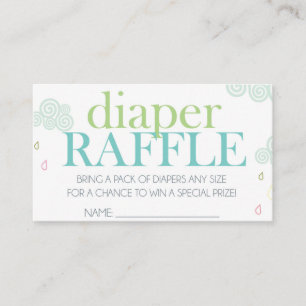 Strudel-Wolken-Baby besprühen Windelraffle-Karte Visitenkarte