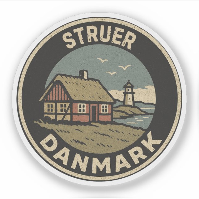 Struer, Dänemark Danmark Aufkleber (Vorderseite)