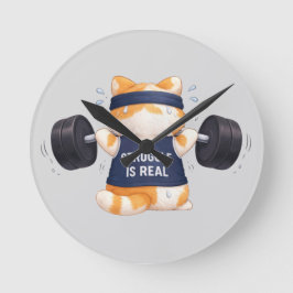 Struggle is Real Runde Wanduhr