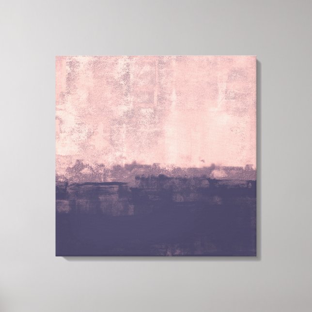Struktur Art Style Pink Navy Abstrakt Leinwanddruck (Vorderseite)