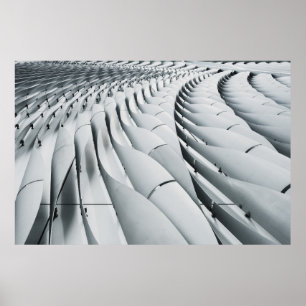 Struktur aus weißem und grauem Gebäude Poster