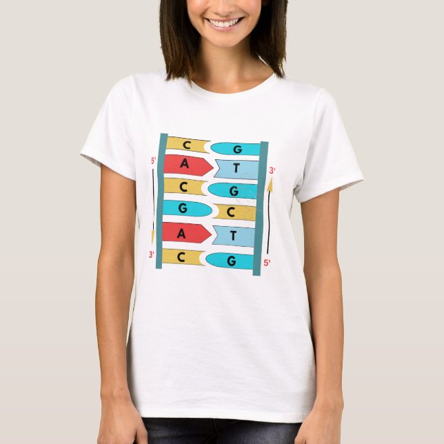 Struktur der DNA-Molekül, Biologie-Wissenschaft-Ge T-Shirt (Vorderseite)