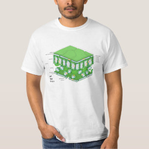 Struktur der linken Gewebe T-Shirt
