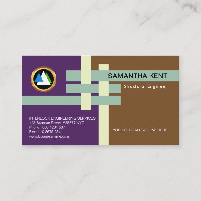 Strukturelle ineinander greifengelenk-Technik Visitenkarte (Vorderseite)