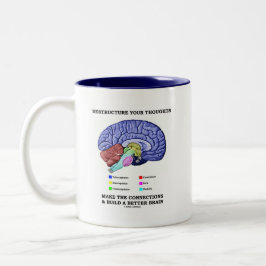 Strukturieren Sie Ihre Gedanken herstellen die Zweifarbige Tasse