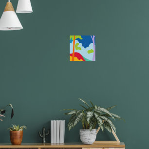 Strukturierte abstrakte Naturlandschaft  Acrylpost Poster