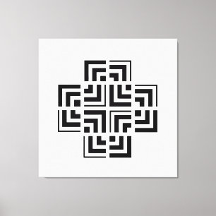 Strukturierte Geometrie Modern Leinwanddruck