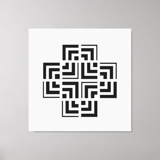 Strukturierte Geometrie | Modern Leinwanddruck (Vorderseite)