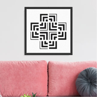 Strukturierte Geometrie | Modern Leinwanddruck