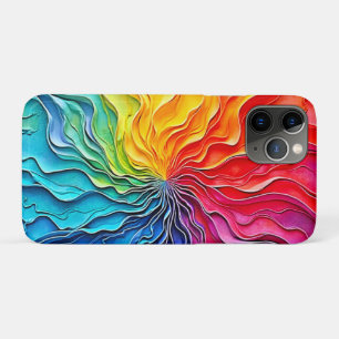 Strukturierte Regenbogen-Swirlarbeit Case-Mate iPhone Hülle