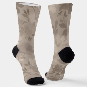 Strukturierte zeitgenössische Blumensilhouetten Socken