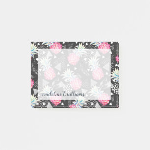 Strukturiertes Dreieck-Ananas-Muster Post-it Klebezettel