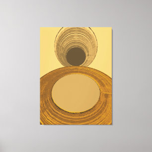 Strukturiertes goldenes abstraktes geometrisches Z Leinwanddruck